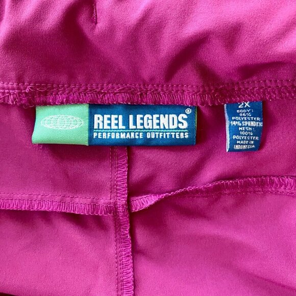 Reel Legends Purple Shorts Zippered Pockets, Quick dry, UPF 50 Women's 2X NEW - Picture 5 of 7
